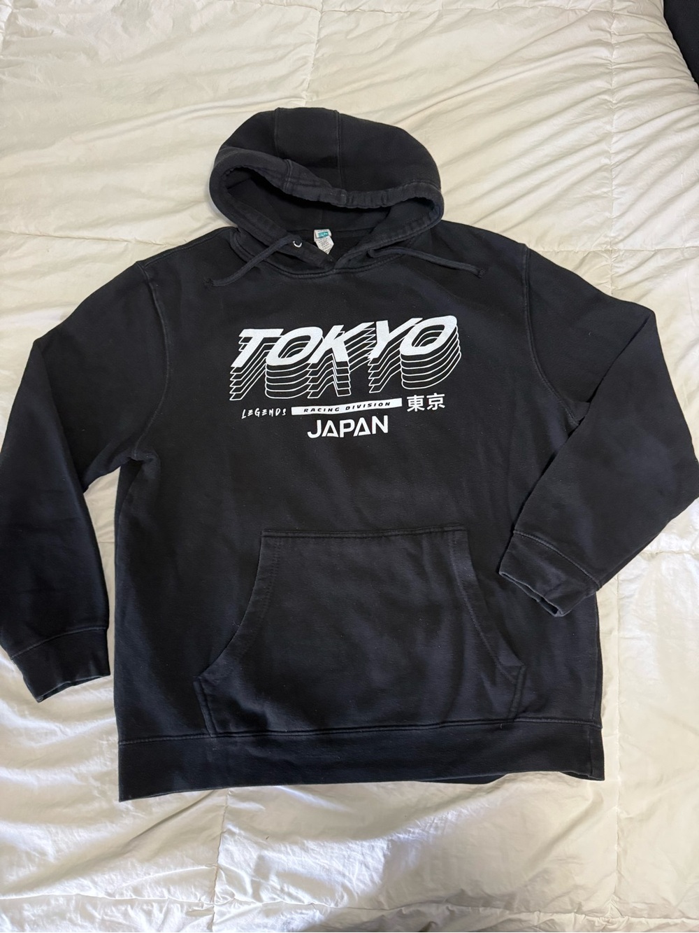 Black Tokyo Japan Graphic Hoodie - Men's Pullover Sweatshirt